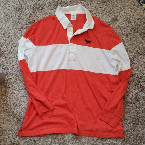 PINK Victoria's Secret Tops - Pink by Victoria's Secret Long Sleeve Polo